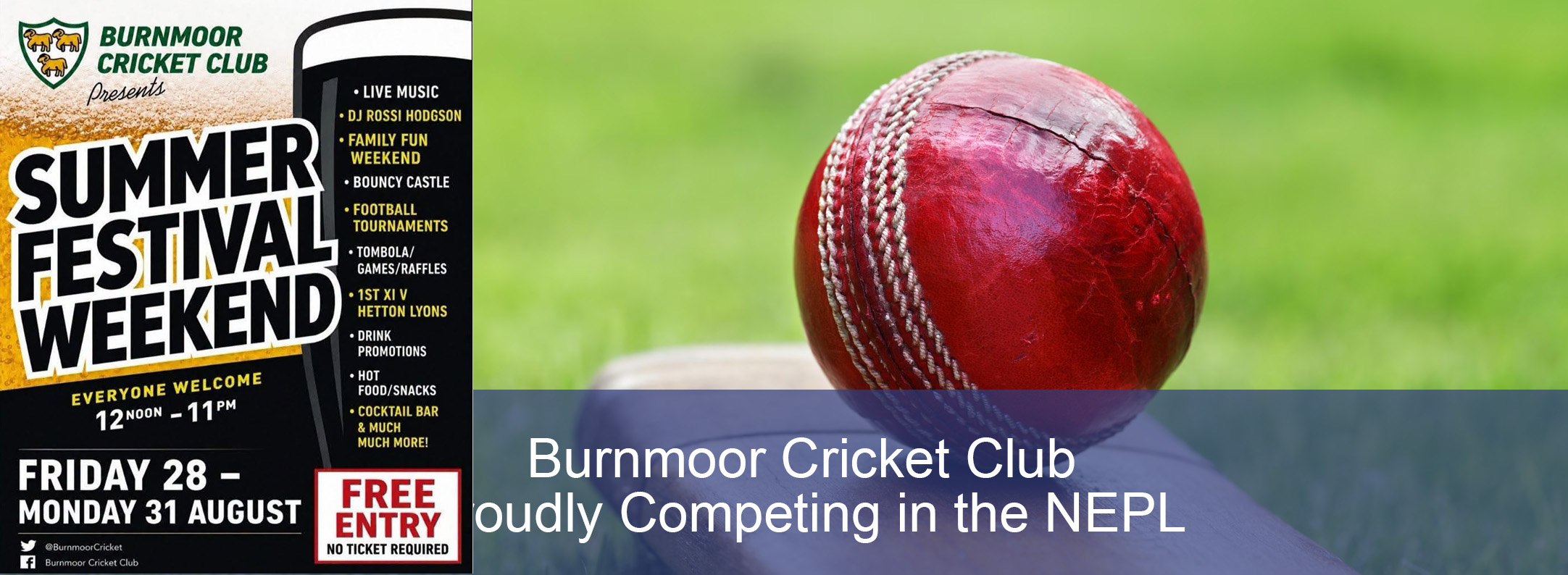 Burnmoor Cricket Club Proudly Competing in the Nort East Premier Leaguer